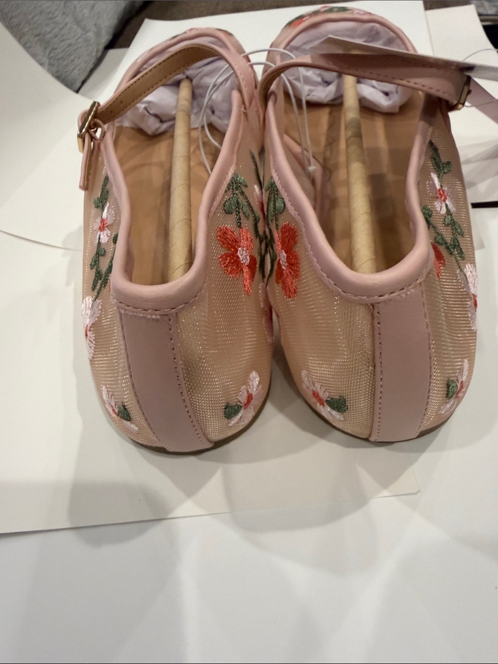 Wild Fable Elsa Embellished Pink Floral Mary Jane Flats size 10 NIB - Picture 5 of 7